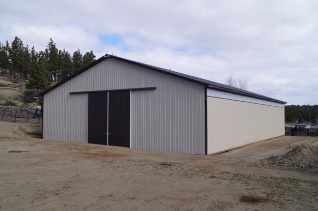 Steel Building Construction in Bozeman with a Post Frame Backbone and a Pioneer Spirit