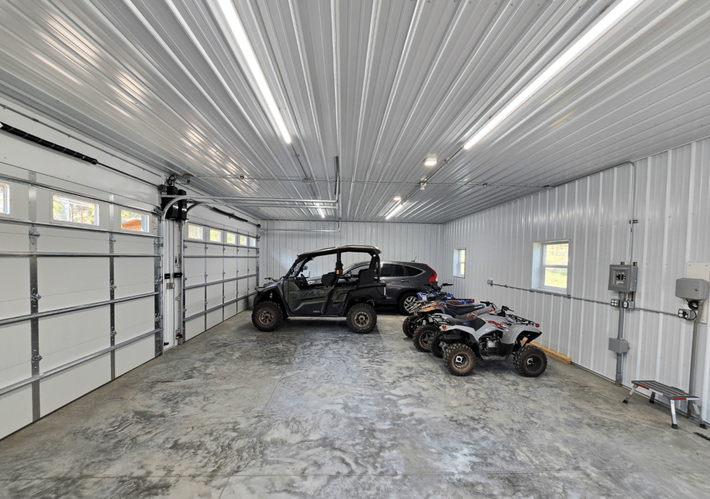 A 24x40x10 Home Garage, Built by MQS, featuring Brown Metal Siding, Evergreen Metal Trim, in Victor, Montana A 24x40x10 Home Garage, Built by MQS, featuring Brown Metal Siding, Evergreen Metal Trim, in Victor, Montana