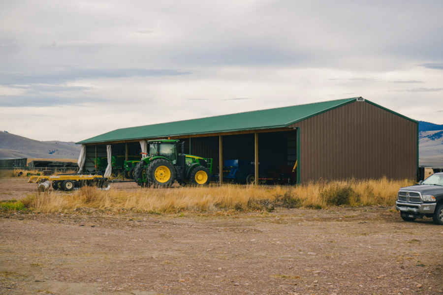 Equipment storage Agricultural Pole Barns Available for Custom build by MQS in Montana