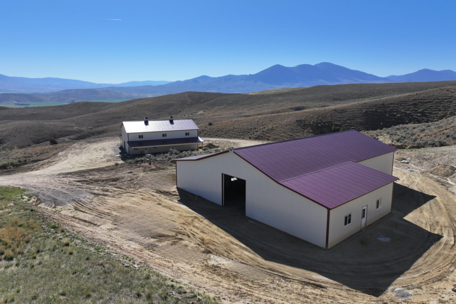Two Large Agricultural Pole Barns, built by MQS with matching metal roofing, available for custom build in MT